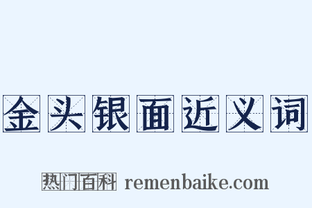 金头银面近义词是什么意思的图片